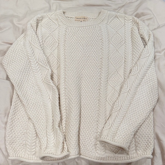 Tradlands Sweaters - Tradlands 100% Cotton Sweater in Cream